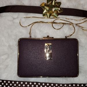 Henri Bendel Party Box Clutch - Brown